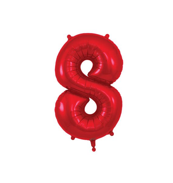 Red Number 8 Foil Balloon Gifts Vietnam