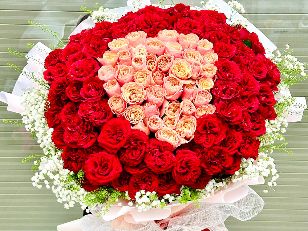 romantic color blend bouquet