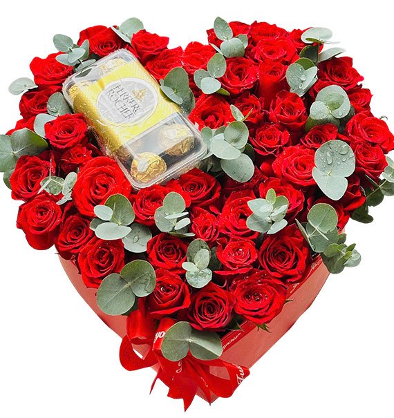 Rose and Chocolate Box For Vietnamese Women's Day