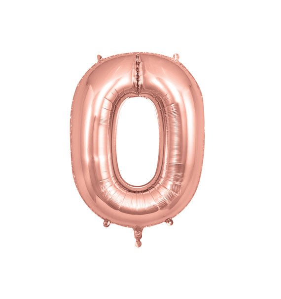 Rose Gold Number 0 Foil Balloon Gifts Vietnam