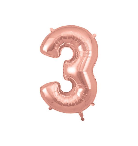 Rose Gold Number 3 Foil Balloon Gifts Vietnam