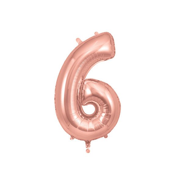 Rose Gold Number 6 Foil Balloon Gifts Vietnam