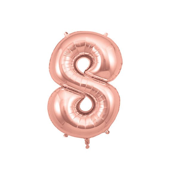 Rose Gold Number 8 Foil Balloon Gifts Vietnam