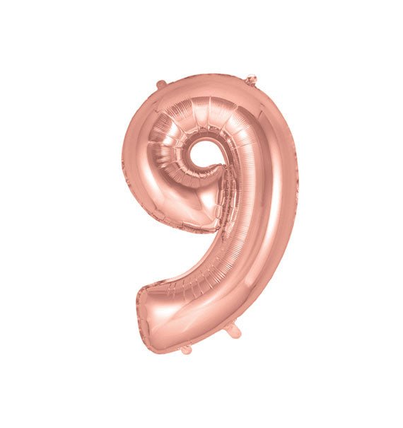 Rose Gold Number 9 Foil Balloon Gifts Vietnam