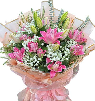 Roselily Bouquet For Women's Day