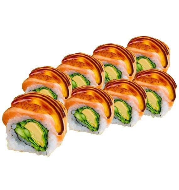 Salmon Cheese and Egg Sushi Rolls