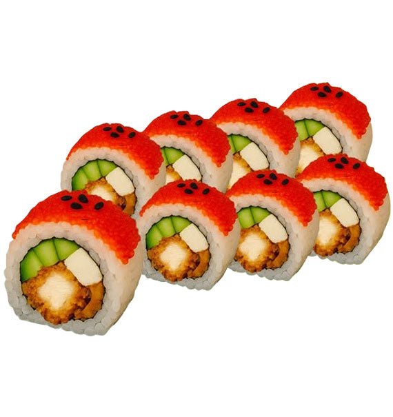 Shrimp and Topiko Cheese Sushi Rolls