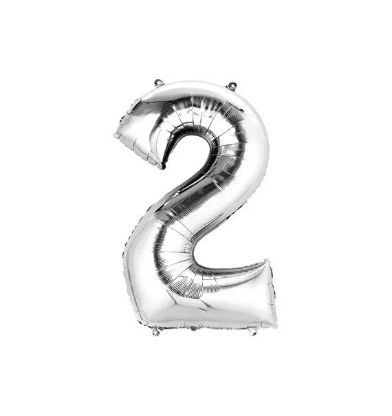 Silver Number 2 Foil Balloon Gifts Vietnam