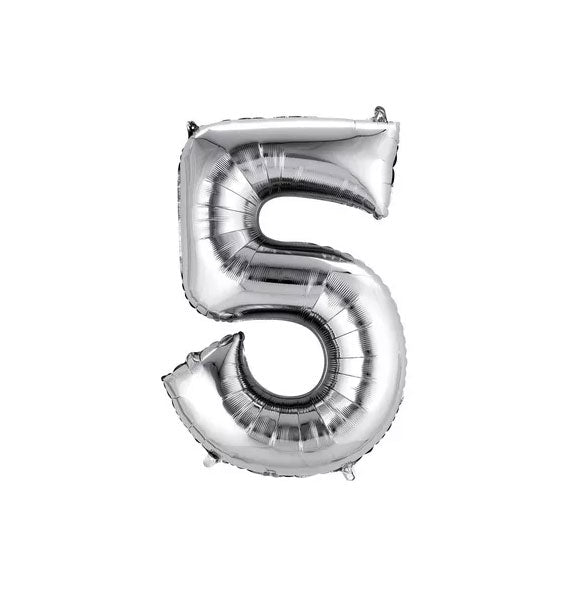 Silver Number 5 Foil Balloon Gifts Vietnam