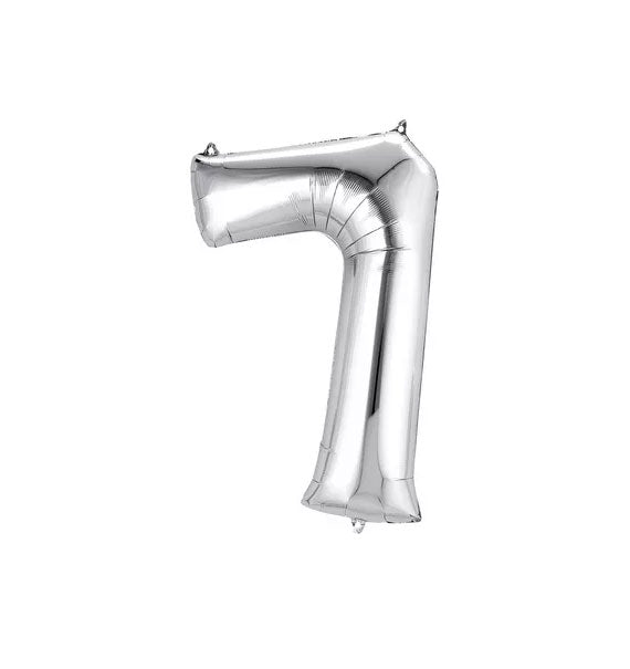 Silver Number 7 Foil Balloon Gifts Vietnam