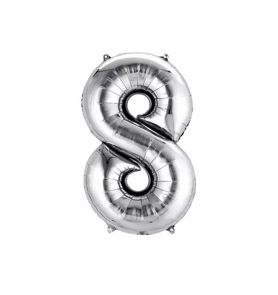Silver Number 8 Foil Balloon Gifts Vietnam
