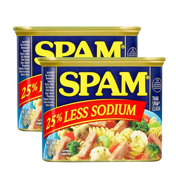 SPAM 25% LESS SODIUM Canned Meat Pack Of 2 Gifts Vietnam
