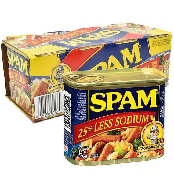 Spam 25% Less Sodium Canned Meat Tet Food