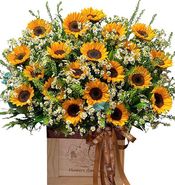 Sunflowers In A Basket