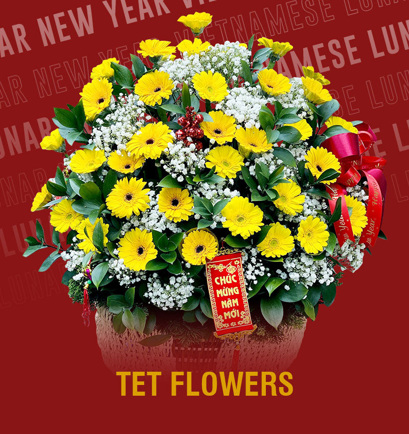 tet flowers vietnam banner