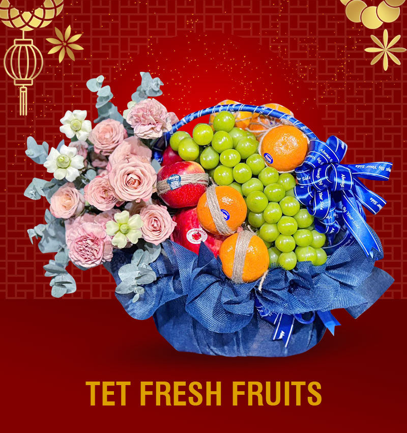 tet fresh fruits vietnam banner
