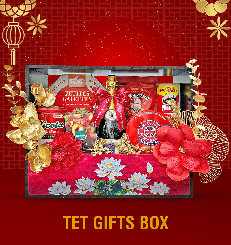 tet gifts box vietnam banner
