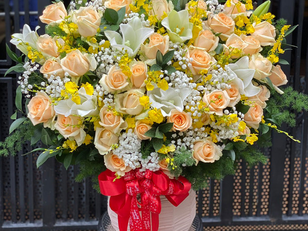Thank You Bloom Flower Basket