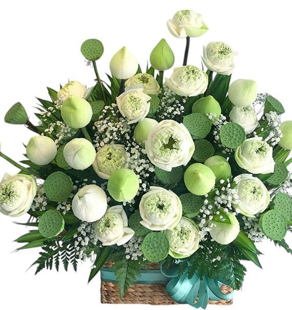 The White Prayer Lotus Basket