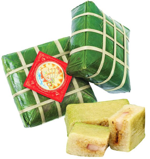 Vietnamese Square Sticky Rice Cake Tet Food