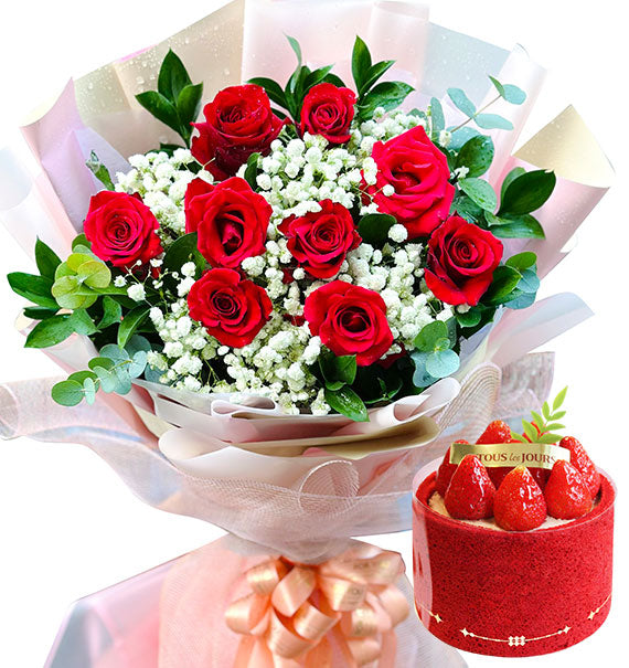 Vietnamese Women’s Day Combo Flowers and Cake
