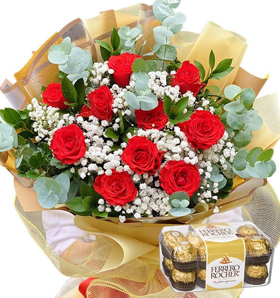 Vietnamese Womens Day Combo Flowers and Chocolate