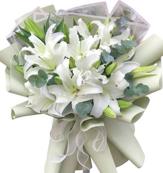 White Lily Bouquet For Dad Vietnam