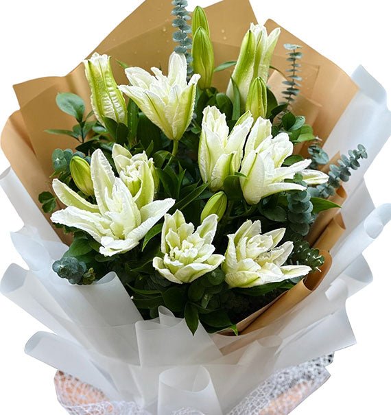 White Roselily Bouquet