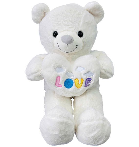 White Teddy Bear Love Heart Gift Vietnma