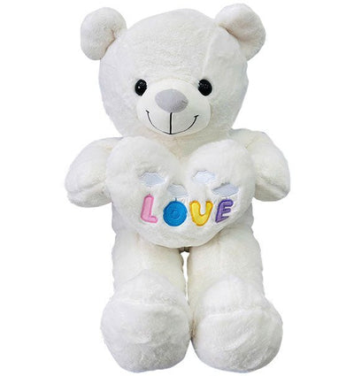 White Teddy Bear Love Heart