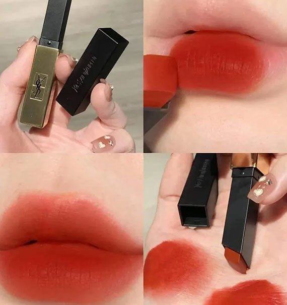 YSL The Slim Matte Longwear 37 Red On Fire On Lip