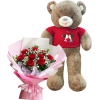 Teddy Bear And Flowers 01
