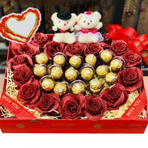 Special Artificial Roses And Chocolate 3/8 02
