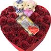 Special Artificial Roses And Chocolate 20/10 01