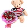 Teddy Bear And Flowers 03