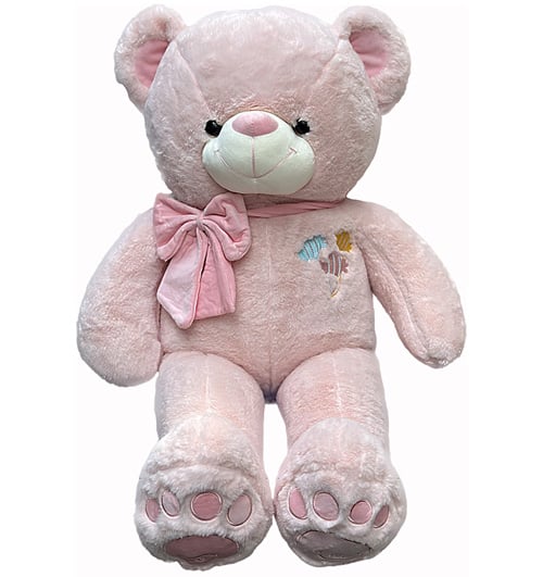 Pink bear in pink bow