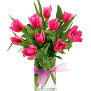 tulip flowers in vase 03